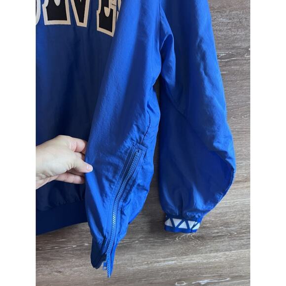 Minnesota Timberwolves Basketball BIKE Jacket Mens Large Vintage Puffer Blue - Picture 6 of 9